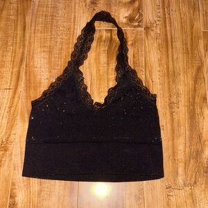 Black halter top